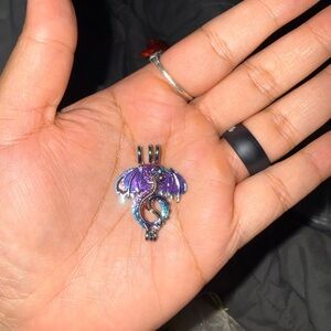 Purple Dragon Pendant Necklace